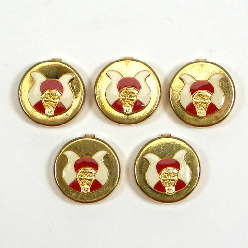 Button Covers With Red Mokanna