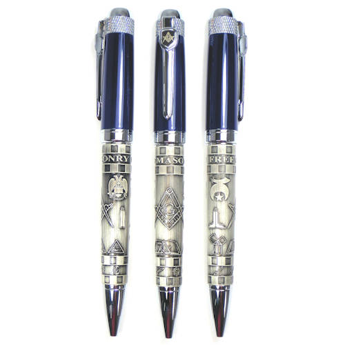 Masonic Pen, Blue Barrel PB-200