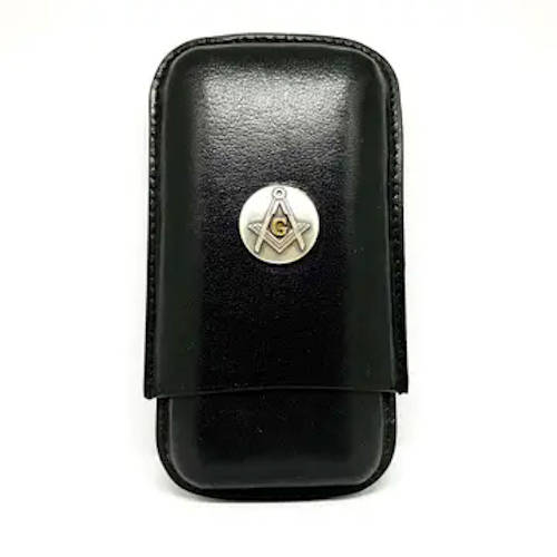 Masonic Cigar Case - Black