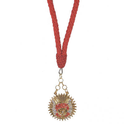 Grotto Medallion on Red Cord GR-804C/R