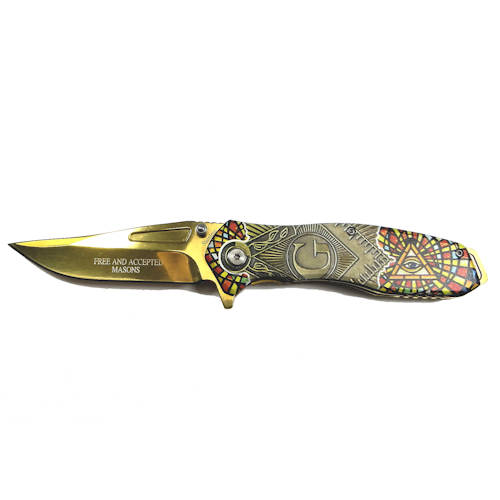 Masonic Knife With Gold Blade K-1929G